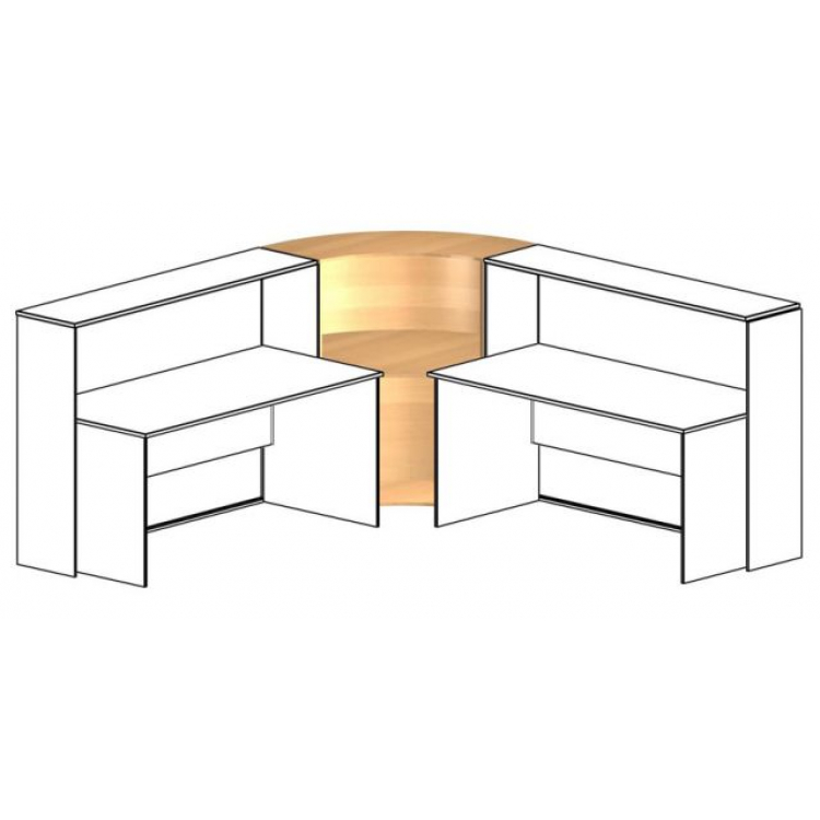 Угловой элемент промежуточный для столов глубиной 75см комфорт К 909