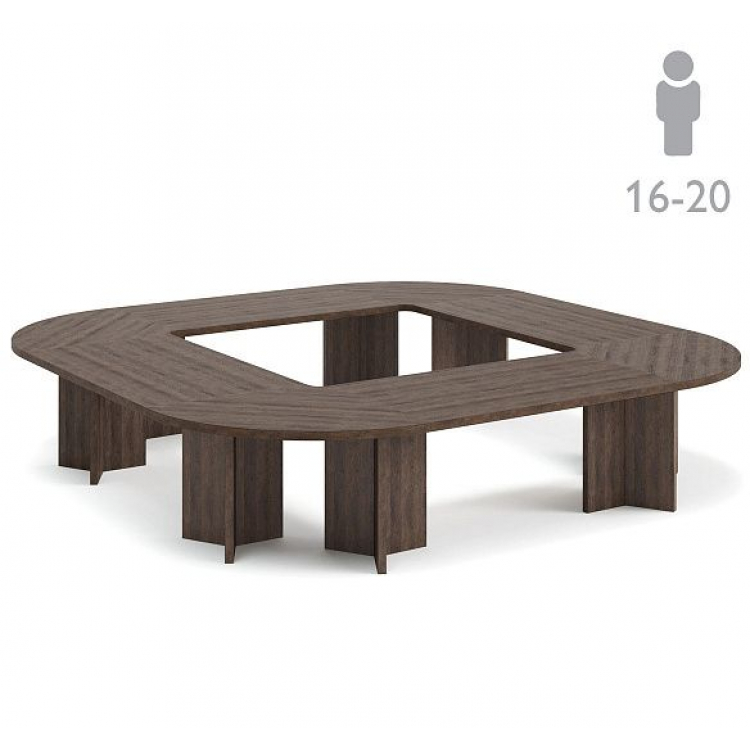 LAVA Стол переговоров Conference table 360х360 Табак