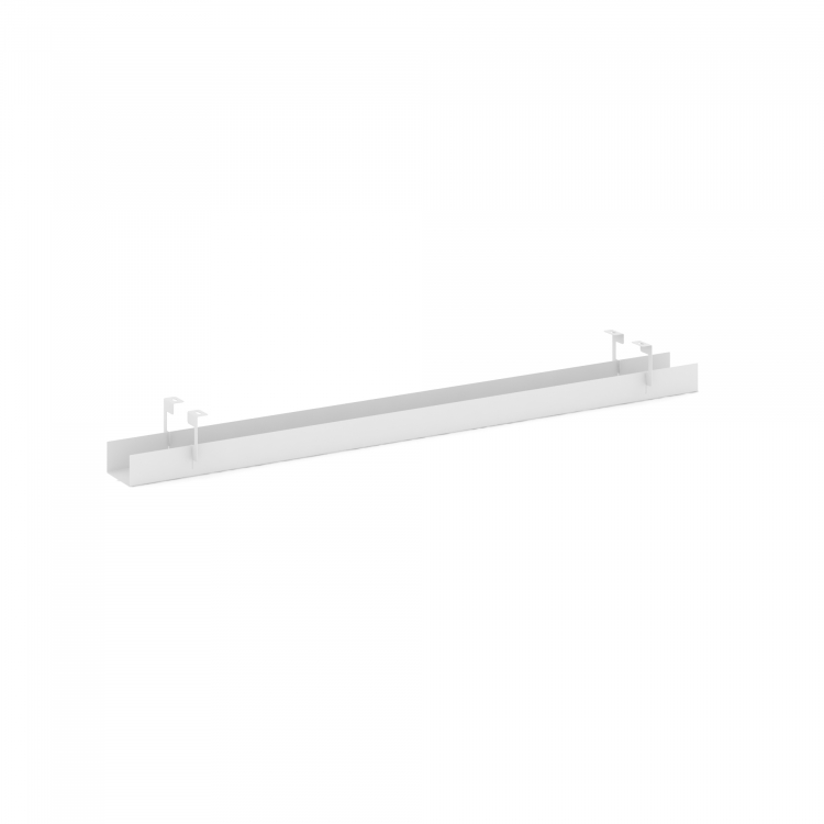 Кабель-канал узкий для стола L=1600мм МК-0160 Металл Белый 1400*95*55 (110)