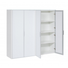 Шкаф для бумаг 4-дверный LIB4/980 +2*LIBW/980 WHITE crvGLASS