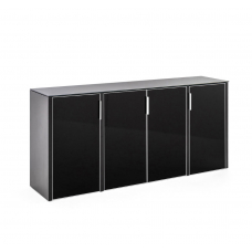 Шкаф низкий 4 двери NEWCRE4/899 CRVt BLACK GLASS