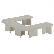 Система столов переговоров 5 светлый дуб Pointex BRN8679903 BRN8671503 BRN8679103 BRN8679203 BRN8671803