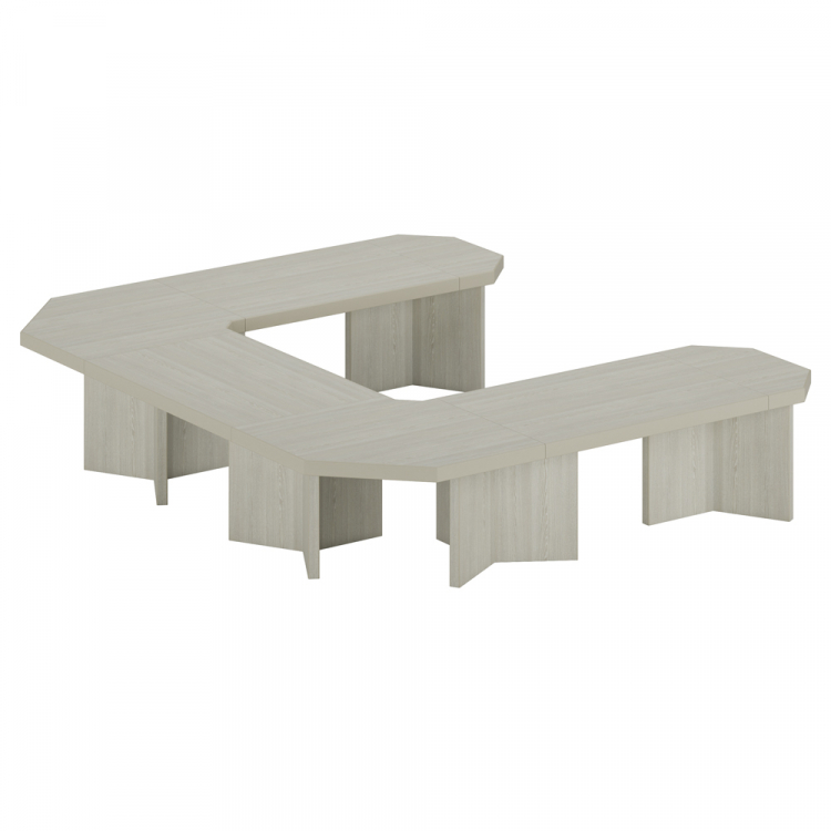 Система столов переговоров 5 светлый дуб Pointex BRN8679903 BRN8671503 BRN8679103 BRN8679203 BRN8671803