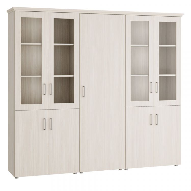 Шкаф для бумаг с гардеробом 5 створок BSN301500 х2 +  BSN301502 х1 + BSN301595 х1