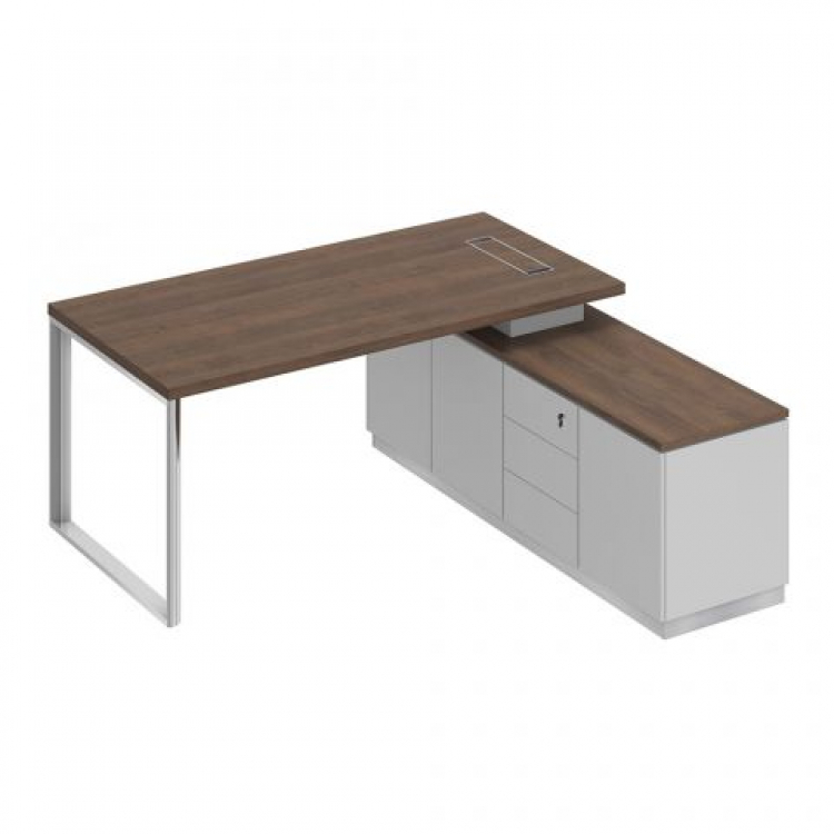 Стол руководителя на опорной тумбе (левый/правый) БР 101