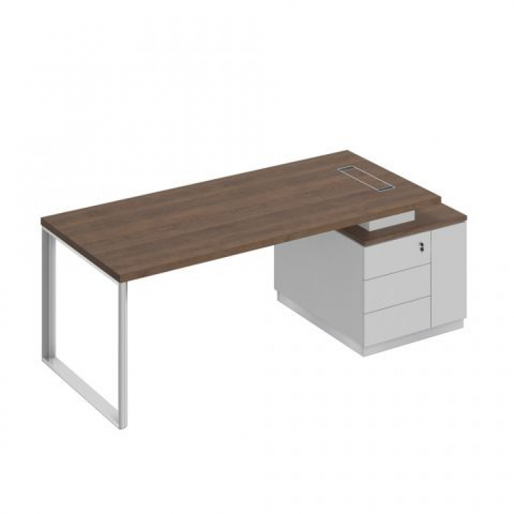 Стол руководителя на опорной тумбе (левый/правый) БР 106