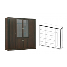 Шкаф для бумаг с гардеробом 4 створки MNS2954102 MNS2954502 MNS2954702 MNS2956102 MNS2956202 MNS2957402 Композиция 11