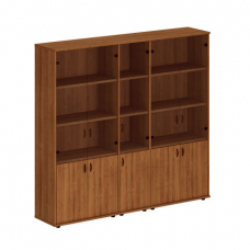 Шкаф комбинированный высокий (стекло + стекло узкий + стекло) Исп.57