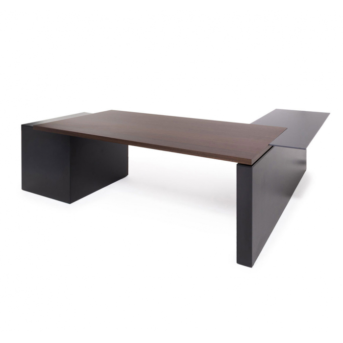 Стол письменный с опорной тумбой и приставкой 104 104 sx