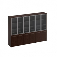 Шкаф комбинированный высокий (стекло + стекло + стекло) МЕ 378