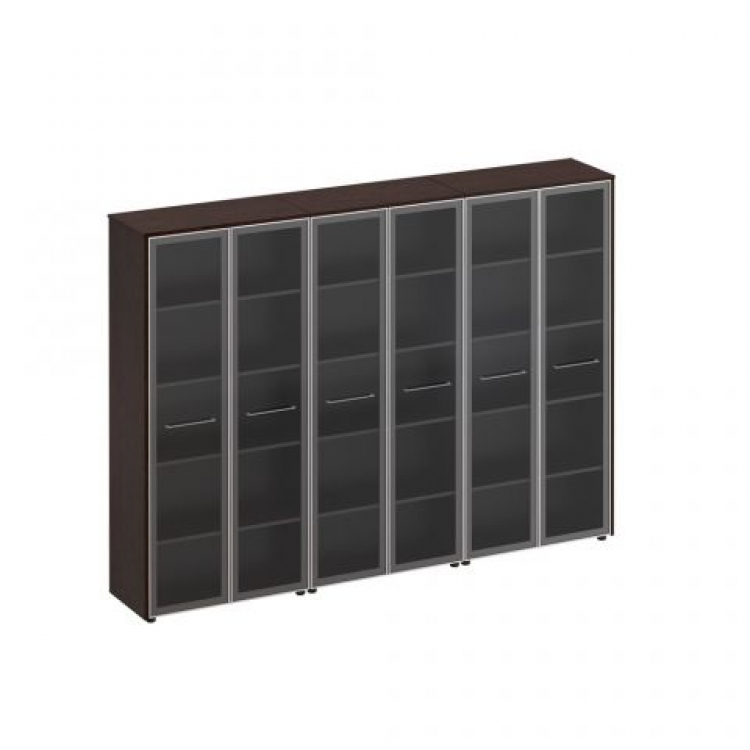 Шкаф комбинированный высокий (стекло + стекло + стекло) МЕ 381