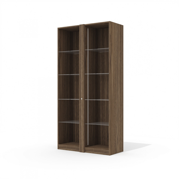 Стеллаж со стеклянными полками и подсветкой Ts-44