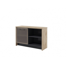 Тумба со стеклянной дверью в профиле Т-12-06л, левая