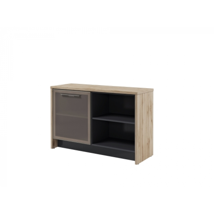 Тумба со стеклянной дверью в профиле Т-12-06л, левая