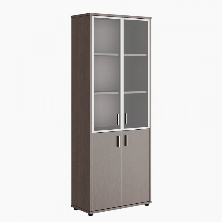 Шкаф для бумаг со стеклом (алюминиевая рама) TRD285506