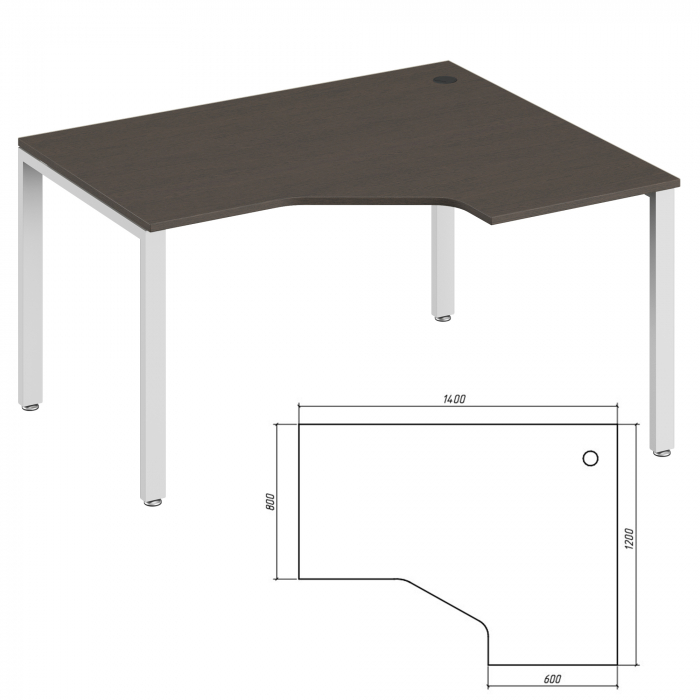 Эргономичный стол правый TDM322153