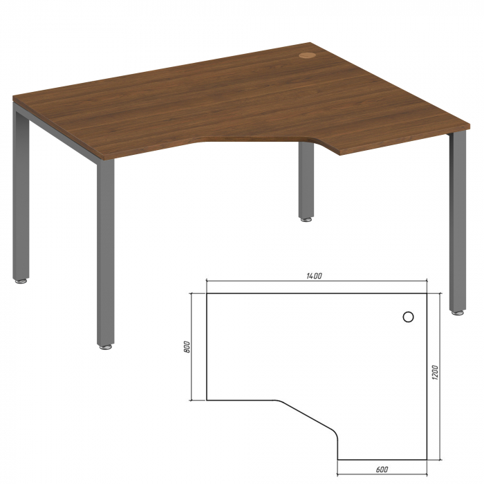 Эргономичный стол правый TDM322153