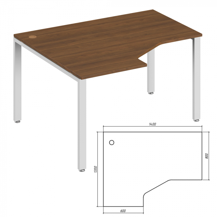 Эргономичный стол левый TDM322154