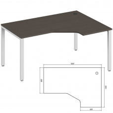 Эргономичный стол правый TDM322155