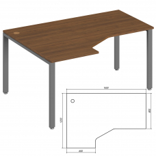 Эргономичный стол левый TDM322156
