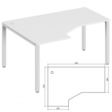 Эргономичный стол левый TDM322156