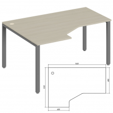 Эргономичный стол левый TDM322156