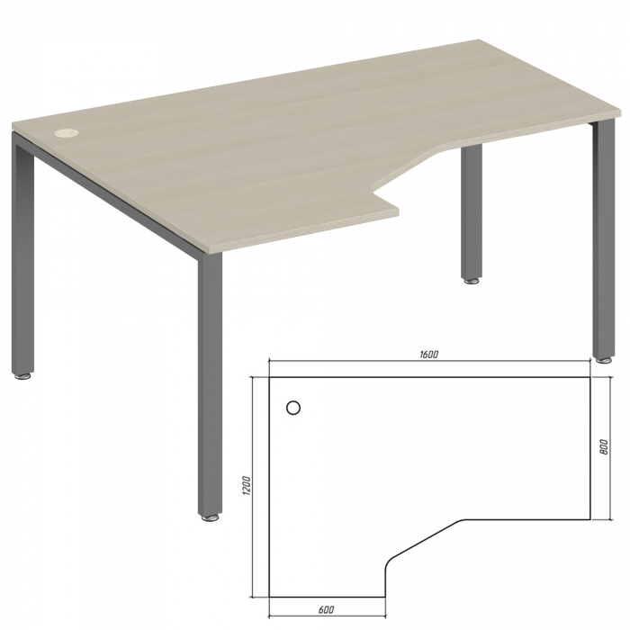 Эргономичный стол левый TDM322156