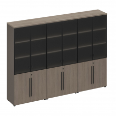 Шкаф для документов со стеклянными дверями (стенка из 3 шкафов) РС 328