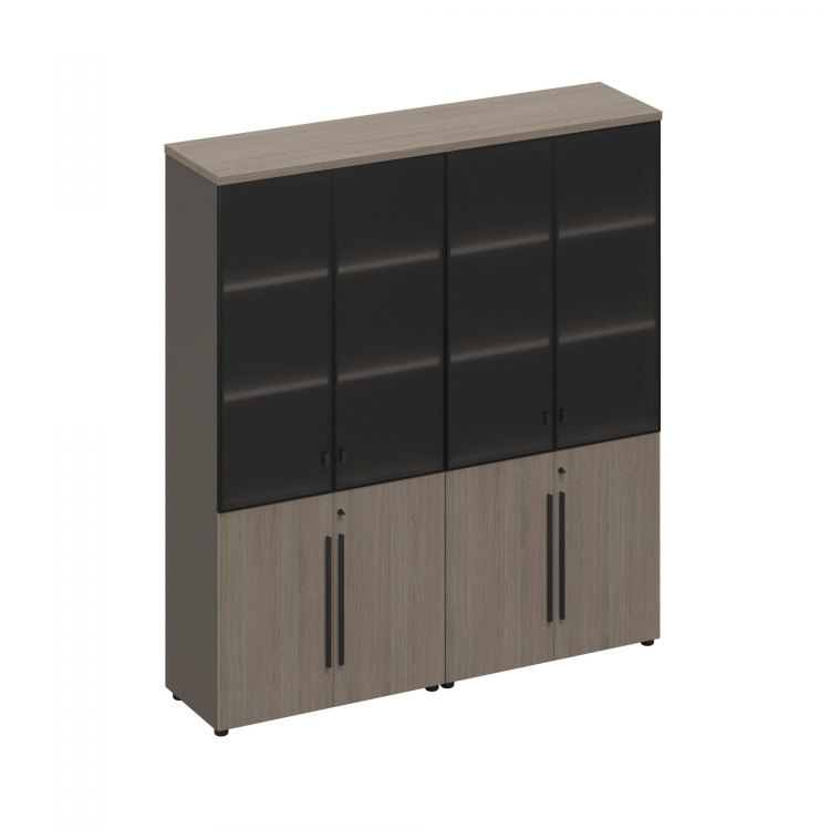 Шкаф для документов со стеклянными дверями (стенка из 2 шкафов) РС 319