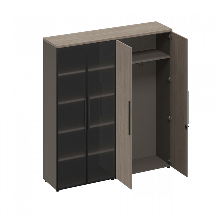 Шкаф для документов (стекло-одежда) РС 317