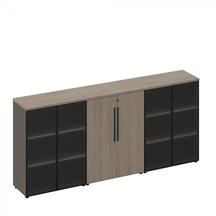 Шкаф комбинированный средний (стекло-закрытый-стекло) РС 310