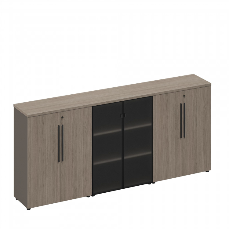 Шкаф комбинированный средний (закрытый-стекло-закрытый) РС 309