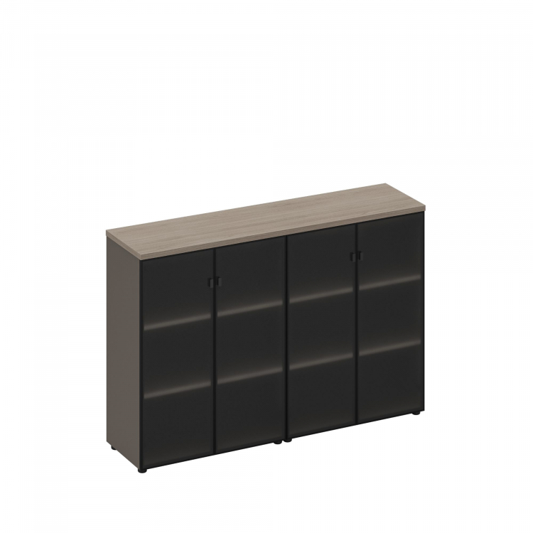 Шкаф для документов со стеклянными дверями (стенка из 2 шкафов) РС 307