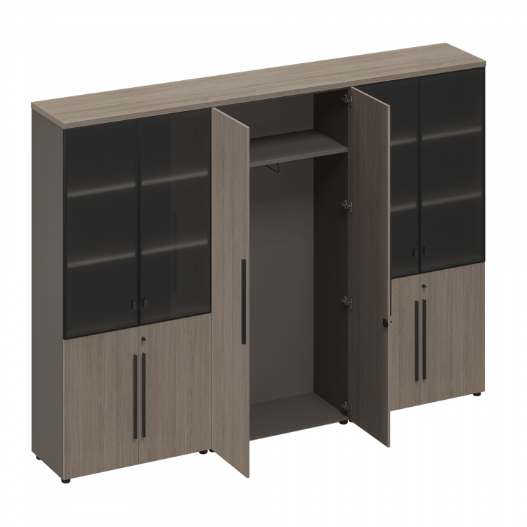 Шкаф комбинированный (стекло-одежда-стекло) РС 334