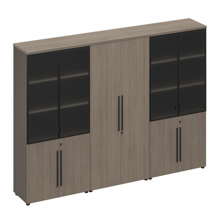 Шкаф комбинированный (стекло-одежда-стекло) РС 334