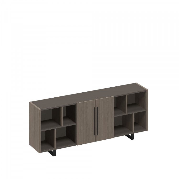 Шкаф низкий греденция с деревянными дверями РС 332