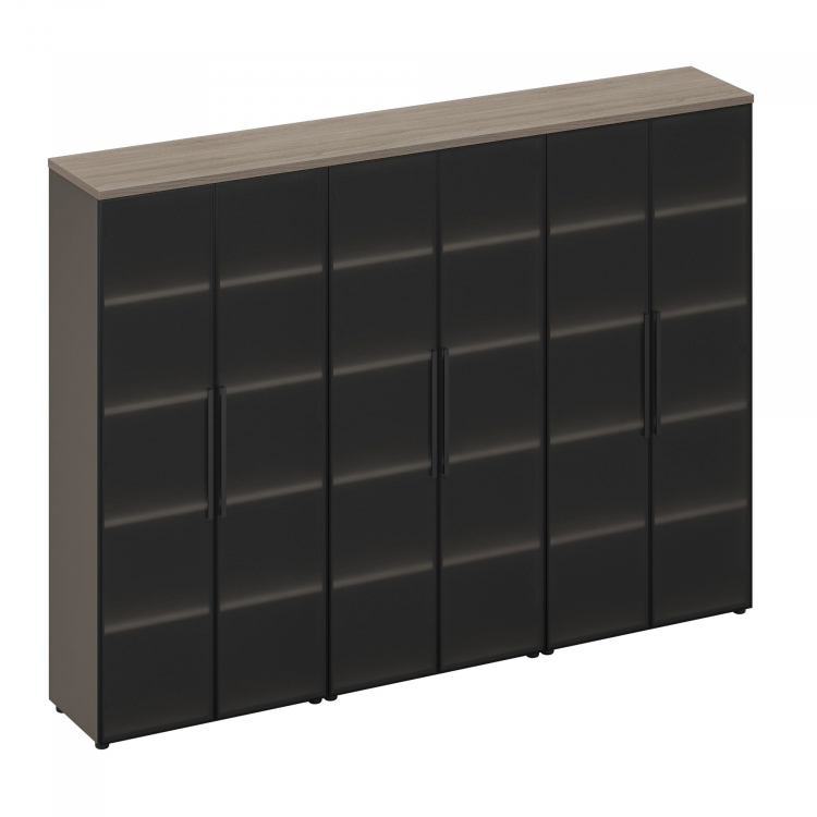 Шкаф для документов со стеклянными высокими дверями РС 331