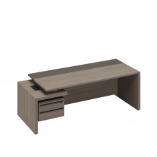 Стол руководителя с подвесной тумбой 2 ящика левый РС 111