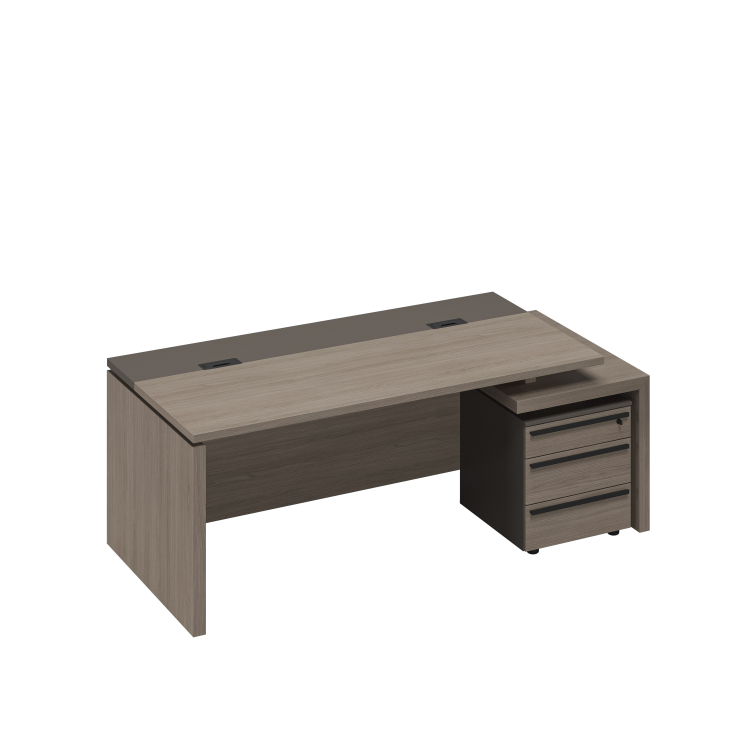 Стол руководителя с кабель-каналами с тумбой 3 ящика правый РС 122