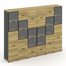 Concept Набор №563.U CN.STUN-563 RPB A Дуб Винченцо/Антрацит/Металл Антрацит 2500*420*1922