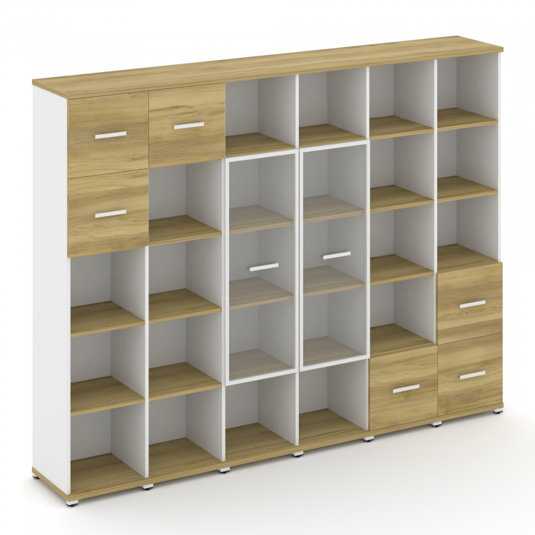 Concept Набор №562.U CN.STUN-562 RPW W Дуб Винченцо/Белый Бриллиант/Металл Белый 2500*420*1922