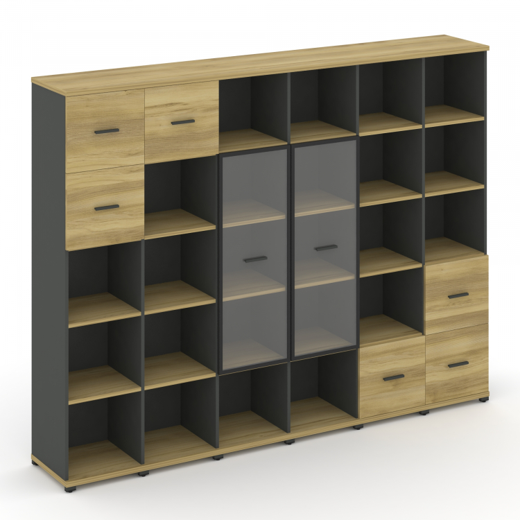 Concept Набор №562.U CN.STUN-562 RPB A Дуб Винченцо/Антрацит/Металл Антрацит 2500*420*1922