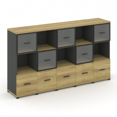 Concept Набор №351.U CN.STUN-351 RPB A Дуб Винченцо/Антрацит/Металл Антрацит 2084*420*1186