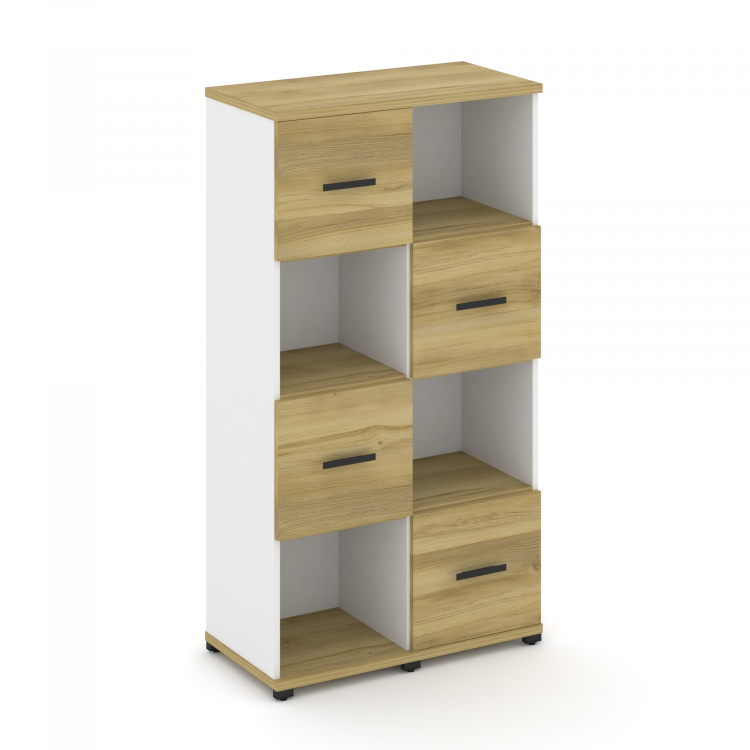 Concept Набор №421.U CN.STUN-421 B Дуб Винченцо/Белый Бриллиант/Металл Черный 836*420*1554