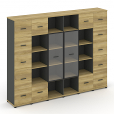 Concept Набор № 561.U CN.STUN-561 RPB A Дуб Винченцо/Антрацит/Металл Антрацит 2500*420*1922