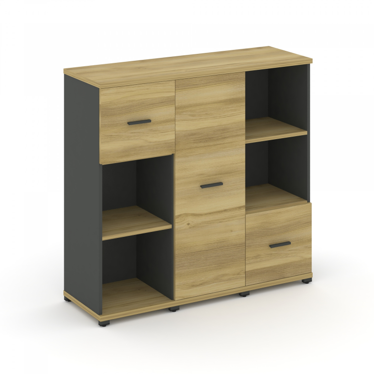 Concept Набор №331.U CN.STUN-331 A Дуб Винченцо/Антрацит/Металл Антрацит 1252*420*1186