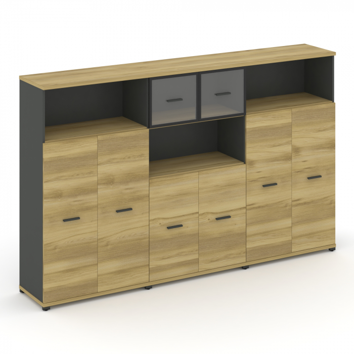 Концепт Набор №431.S CN.STSN-431 RPB A Дуб Винченцо/Антрацит/Металл Антрацит 2500*420*1554