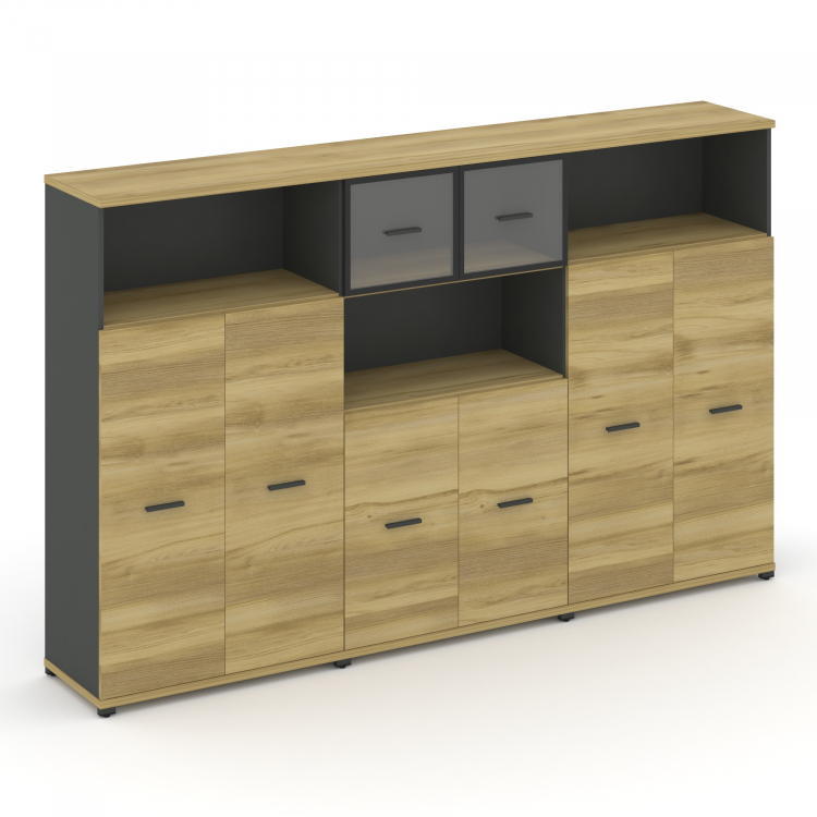 Concept Набор №431.S CN.STSN-431 RPB A Дуб Винченцо/Антрацит/Металл Антрацит 2500*420*1554