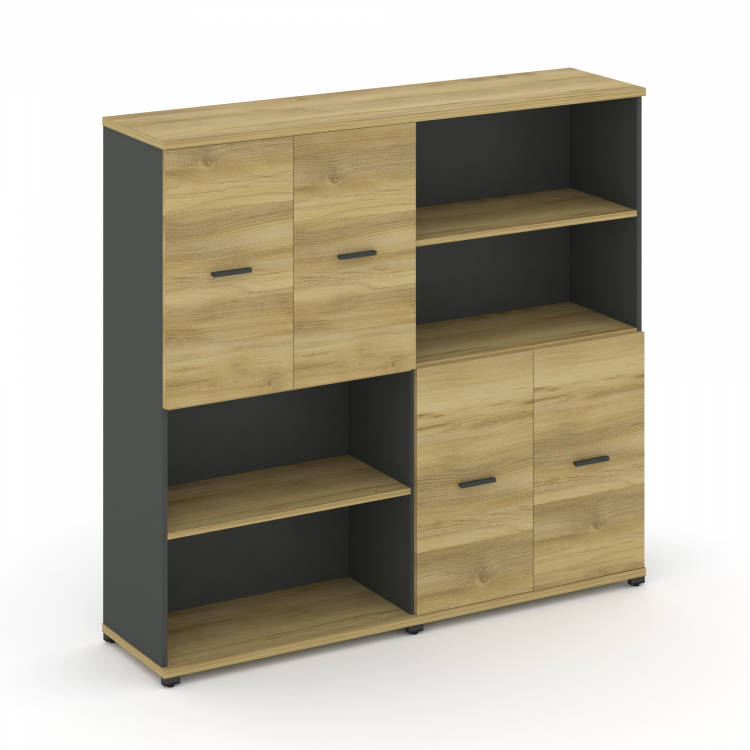 Concept Набор №421.S CN.STSN-421 A Дуб Винченцо/Антрацит/Металл Антрацит 1668*420*1554