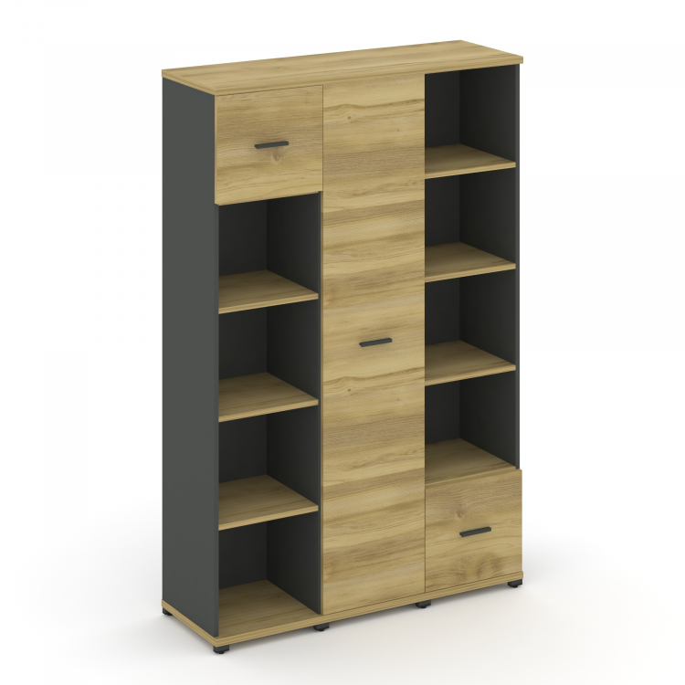 Concept Набор №534.U CN.STUN-534 A Дуб Винченцо/Антрацит/Металл Антрацит 1252*420*1922